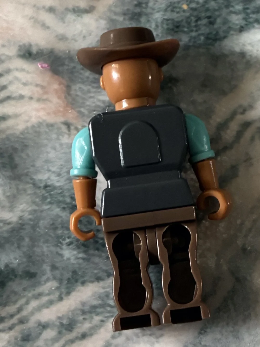 Men's Brown Explorer Hat with Teal Accents